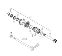 Shimano SPARE PART FHM788 complete hub axle