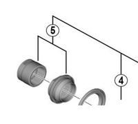 Shimano FH-RS770 left hand lock nut and cone