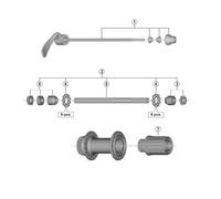 Shimano SPARE PART FHTX505 comp hub axle 146mm