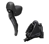 Shimano GRX ST-RX600 GRX 2-speed STI bled with BR-RX400 flat mount calliper, left rear