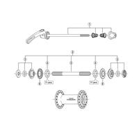 Shimano SPARE PART HB4500 Complete hub axle