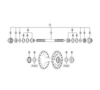 Shimano SPARE PART HB7600 complete axle assy