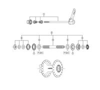 Shimano SPARE PART HBM525A comp axle 108mm