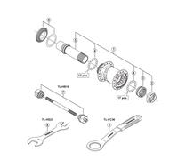 Shimano HB-M640 complete hub axle