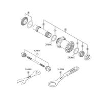 Shimano HB-M820 complete hub axle