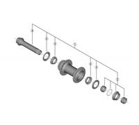 Shimano HB-RS770 complete hub axle