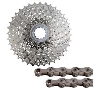 Shimano HG400 9 Speed Cassette PLUS KMC X9 Grey Chain - 11-34T