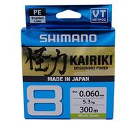 Shimano Kairiki 8 59WPLA68R0 Mantis Green Braided Fishing Line 300m