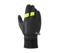 SHIMANO Men's Windstopper Primaloft Gloves, Black/Yellow, XL