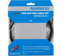 SHIMANO Spares MTB gear cable set for rear only, Polymer coated stainless steel inner, black, One Size, Y01V98112