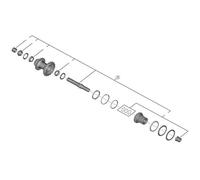 Shimano Fh-m9111 Hub Axle White 148 mm 148 mm Black