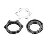Shimano Pattern Centerlock to 6-bolt 12/20mm Thru-Axle Rotor Adaptor BLACK EXTERNAL LOCKRING
