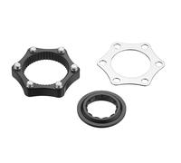 Shimano Pattern Centerlock to 6-Bolt Rotor Adaptor BLACK INTERNAL LOCKRING