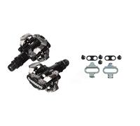 SHIMANO PDM520 Clipless SPD Bicycle Cycling Pedals BLACK With Cleats & SH56 MTB SPD cleats multi-release