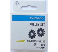 Shimano Rd-m8250 Jockey Wheel Set Silver One Size Black