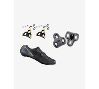 Shimano RC9 S-PHYRE Shoes + Shimano SM-SH11 Cleats + Look Kéo Grip 4.5º Cleats Kit - 41