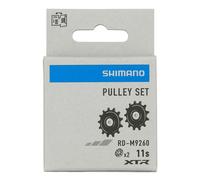 Shimano Rd-m9260-11l Jockey Wheel Set Silver One Size Black