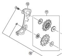 SHIMANO MTB Rear Derailleur Pulley XTR M970 Black (Pair)