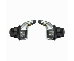 Shimano RevoShift SL-RS45 Twist Grip shifters - 3+7 speed - Pair- Silver