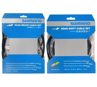 Shimano Road Gravel Brake & Gear Shift Cable Set SIL-TEC Optislick - Twin Pack