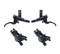 Shimano SLX M7100 Front And Rear Disc Brake Set - Grey / Pair / 750mm Front / 1950 Rear Hose