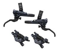 Shimano SLX M7120 Front And Rear Disc Brake Set - Grey / Pair / 1000mm front / 1700mm rear hose