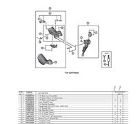 Shimano SPARE PART ST4703 LH Main Lever Assembly, Bike Parts