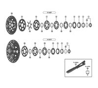 Shimano Spares Bicycle CS-M8000 Sprocket Wheel Built In Spacer Type Silver - 13T