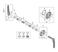 Shimano Spares FC-M7100 gear fixing bolts, pack of 4