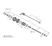 Shimano Spares Bicycle Cycle Bike FH-T610 Complete Quick Release - 168 MM