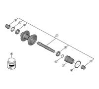 Shimano Spares FH-TC600 complete hub axle