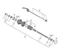 Shimano Spares FH-UR600 complete quick release; 173 mm