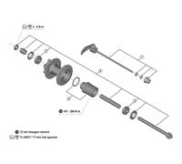 Shimano Spares Bicycle Cycle Bike WH-R501 Complete Quick Release Black - 168 MM