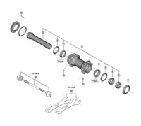 Shimano Spares HB-M9110 left hand ball retainer, 5/32 x 15 mm