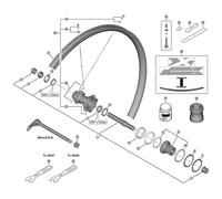 Shimano Spares Bicycle Cycle WH-M9000-TL-29 Spoke With Spherical Washer - 298 MM