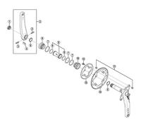 Shimano Spares Bicycle FC-M785 Double Gear Fixing Bolts And Nuts - M8 X 7 MM