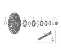 Shimano Spares CS-M7100 lock ring and spacer