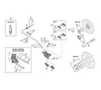 Shimano BR-M395 rotor fixing bolt and lock washer
