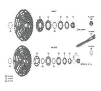 Shimano Cs-m9200 Disc Lock Ring Silver One Size Black