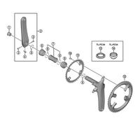 Shimano Spares Bicycle Cycle Bike FC-9000 B-Type Crank Arm Fixing Bolt - 16 MM