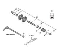 Shimano Spares FH-MT410 complete hub axle