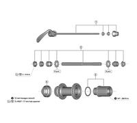 Shimano SPARE PART FHTX505 comp hub axle 146mm