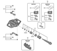 Shimano Spares PD-M8120 pedal axle assembly, right hand
