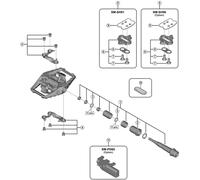 Shimano Spares PD-M9100 pedal axle assembly, left hand
