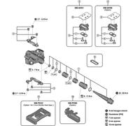Shimano Spares PD-M9200 pedal axle assembly; left hand
