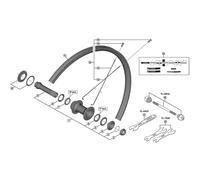 Shimano Spares Bicycle Cycle Bike WH-MT500-CL-R12-275 Left Hand Spoke - 272 MM