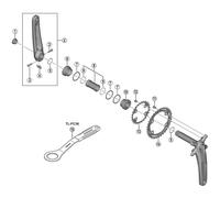 Shimano Spares Bicycle Cycle FC-M5100-1 Left Hand Crank Arm Unit Black - 175 MM