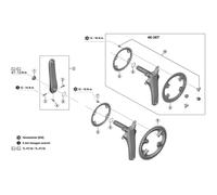 Shimano Spares FC-08 fixing bolt and nut set, M8 x 10.1 mm, for 46-36T