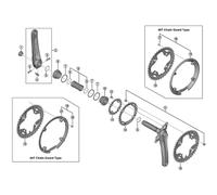 Shimano Spares FC-M391 Double Gear Fixing Bolt & Nut Set Pack Of 4 - M8 X 8.5 MM