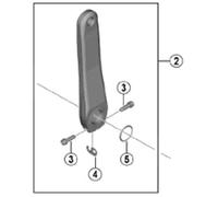 Shimano Spares FC-R7000 left hand crank arm unit, 165 mm, black